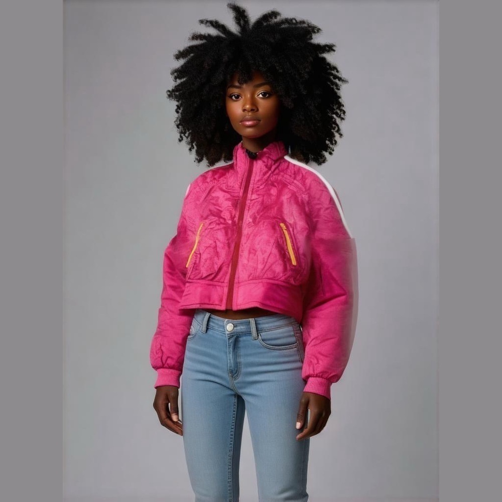 Kaelin Nylon Puffer Ski Jacket Pink Medium